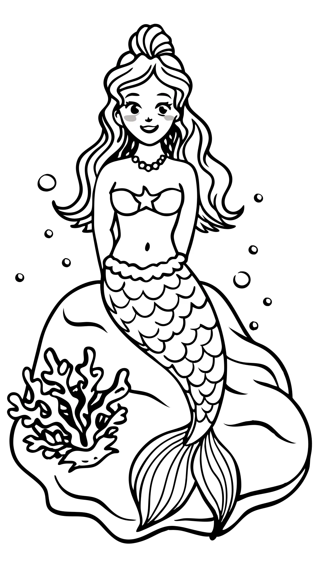 Mermaid para colorear